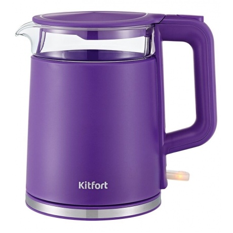 Чайник электрический Kitfort КТ-6124-1 фиолетовый - фото 1