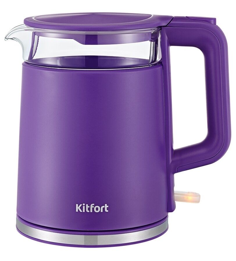 Чайник электрический Kitfort КТ-6124-1 фиолетовый чайник электрический kitfort кт 6124 4 оранжевый