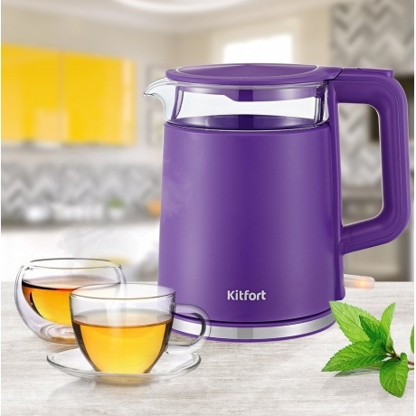 Чайник Kitfort КТ-6124-1 фиолетовый - фото 5