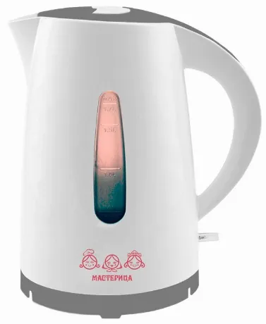 Чайник электрический Мастерица ЕК-1701M белый/серый