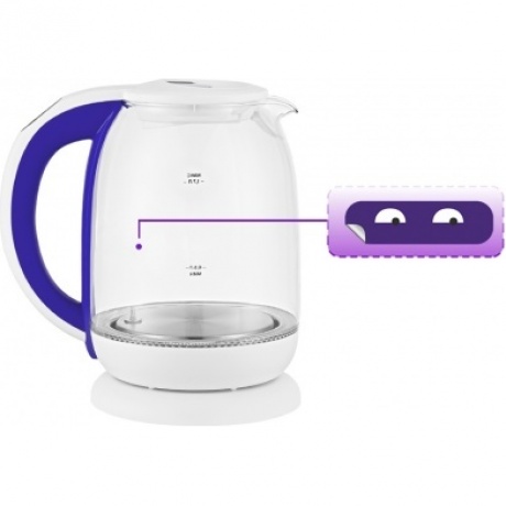 Чайник электрический Kitfort КТ-6140-1 бело-фиолетовый - фото 3