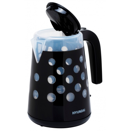 Чайник электрический Hyundai HYK-G2012 1.7л. 2200Вт черный/прозрачный (корпус: пластик) - фото 5