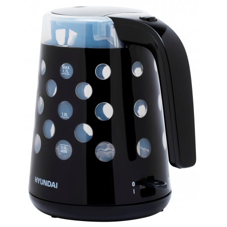 Чайник электрический Hyundai HYK-G2012 1.7л. 2200Вт черный/прозрачный (корпус: пластик) - фото 6