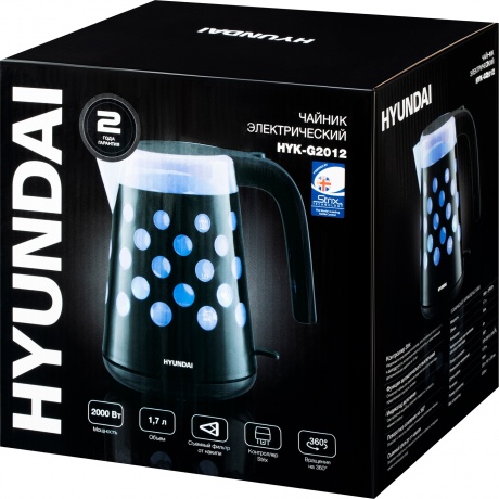 Чайник электрический Hyundai HYK-G2012 - фото 13