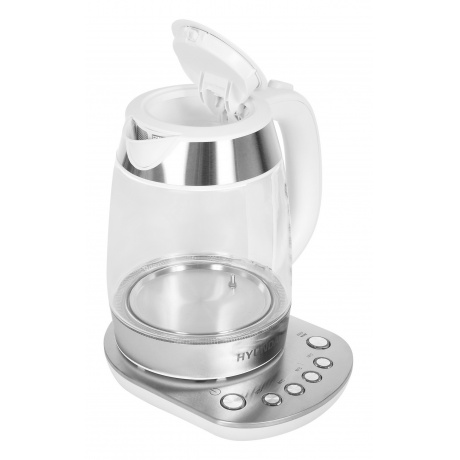 Чайник электрический Hyundai HYK-G4033 1.7л. 2200Вт белый/серебристый (корпус: стекло) - фото 8