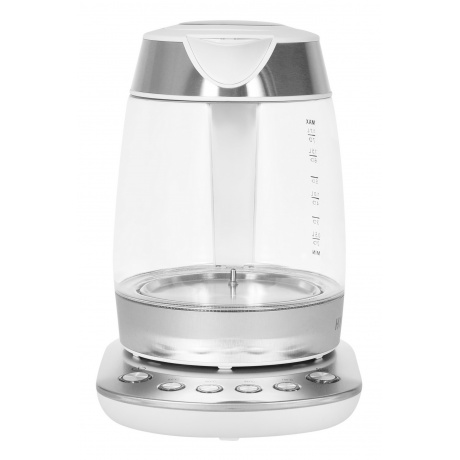 Чайник электрический Hyundai HYK-G4033 1.7л. 2200Вт белый/серебристый (корпус: стекло) - фото 9