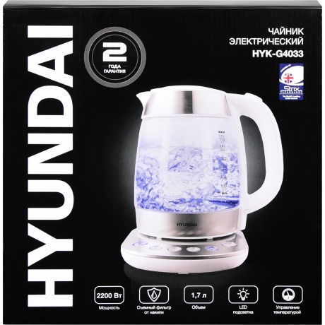 Чайник электрический Hyundai HYK-G4033 - фото 3