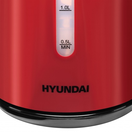 Чайник электрический Hyundai HYK-P3024 1.7л. 2200Вт красный/черный (корпус: пластик) - фото 7
