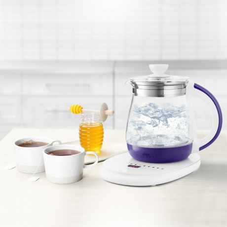 Чайник Kitfort КТ-6130-1 бело-фиолетовый - фото 2