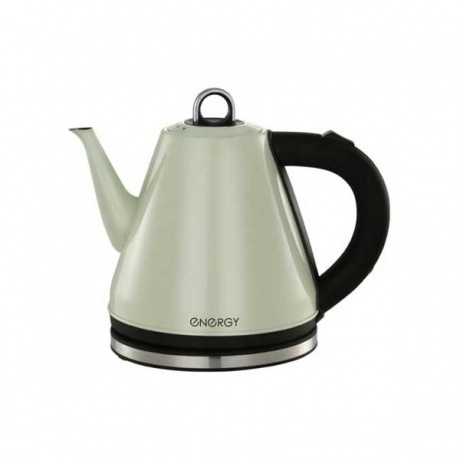 Чайник электрический Energy E-263 (1,2 л, диск) стальной, бежевы...