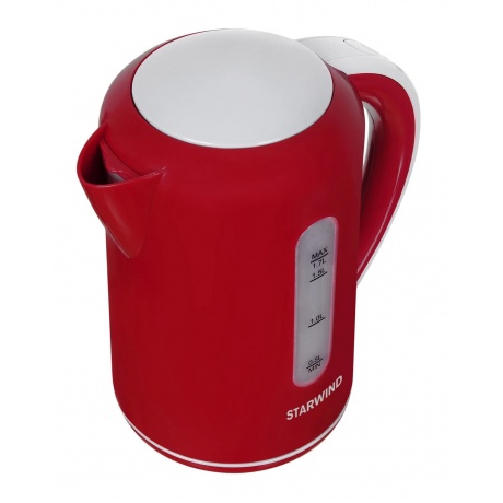 Чайник электрический Starwind SKG1021 1.7л. 2200Вт красный/серый (корпус: пластик) - фото 2