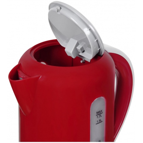 Чайник электрический Starwind SKG1021 1.7л. 2200Вт красный/серый (корпус: пластик) - фото 4