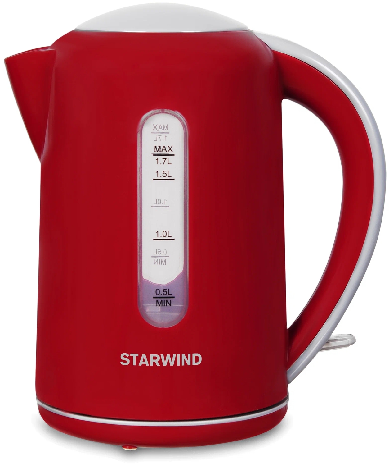Чайник электрический Starwind SKG1021 1.7л. 2200Вт, красный и серый чайник электрический starwind skg1021 красный серый