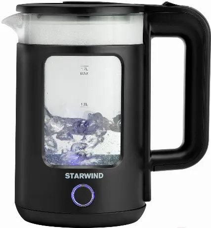 Чайник электрический Starwind SKG1053 1.7л. 1800Вт черный (корпу...
