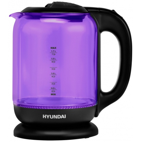 Чайник электрический Hyundai HYK-G5809 1.8л. 2200Вт фиолетовый/черный (корпус: стекло) - фото 1
