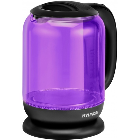 Чайник электрический Hyundai HYK-G5809 1.8л. 2200Вт фиолетовый/черный (корпус: стекло) - фото 2