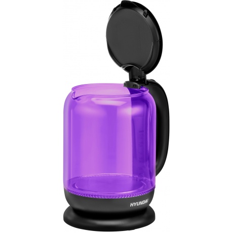 Чайник электрический Hyundai HYK-G5809 1.8л. 2200Вт фиолетовый/черный (корпус: стекло) - фото 3