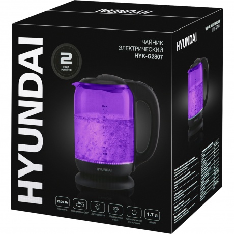 Чайник электрический Hyundai HYK-G5809 - фото 9
