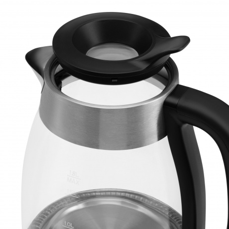 Чайник электрический Polaris PWK 1817CGL, черный/ нерж. сталь - фото 9