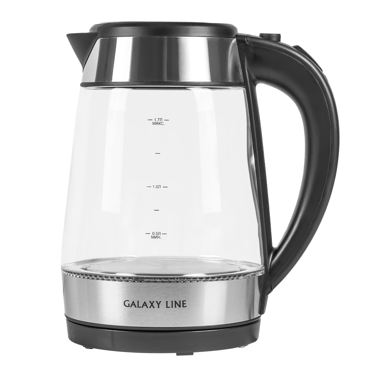 Чайник электрический Galaxy Line GL 0558 1.7л. 2200Вт нержавеющая сталь/черный
