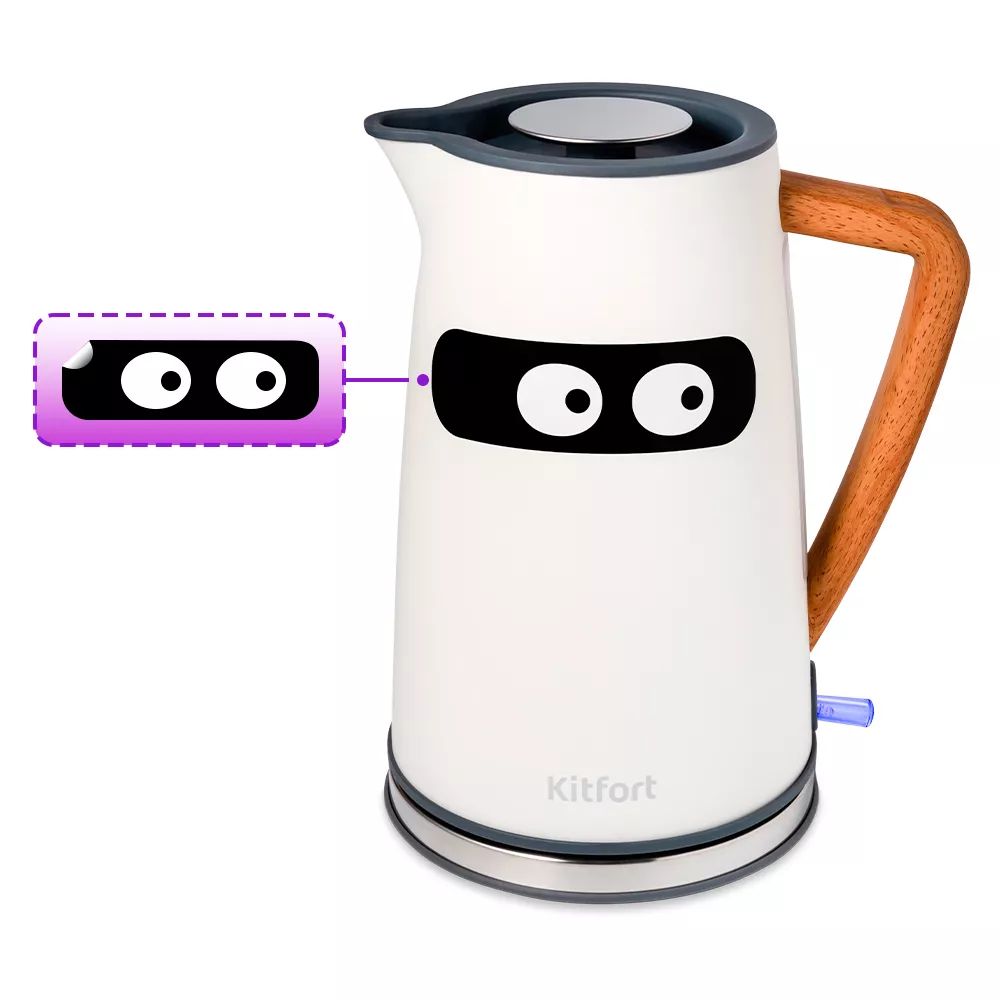 Чайник электрический Kitfort КТ-6148 1.7л. 2200Вт белый/серый - фото 6