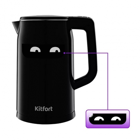 Чайник электрический Kitfort КТ-6154 1.7л. 2200Вт черный - фото 4