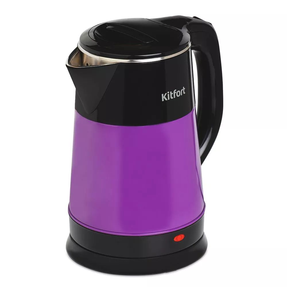 Чайник электрический Kitfort КТ-6166 2л. 2200Вт фиолетовый/черный - фото 1