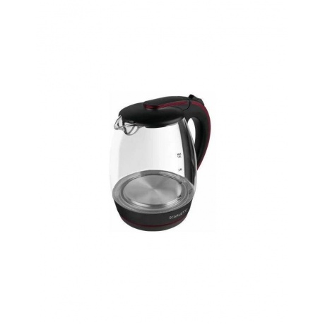 Чайник электрический Scarlett SC-EK27G71 1.8л. 2200Вт черный/красный (корпус: стекло) - фото 1