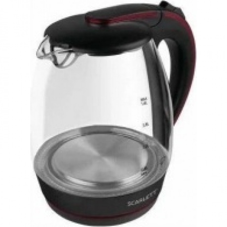 Чайник электрический Scarlett SC-EK27G71 черный/красный - фото 1