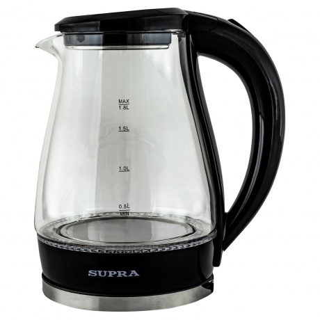 Чайник электрический Supra KES-1855G 1.8л. 1500Вт черный/прозрачный (корпус: стекло) - фото 8