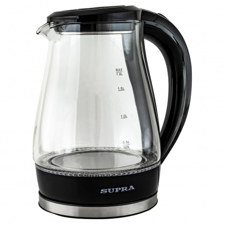 Чайник электрический Supra KES-1855G 1.8л. 1500Вт черный/прозрачный (корпус: стекло) - фото 9