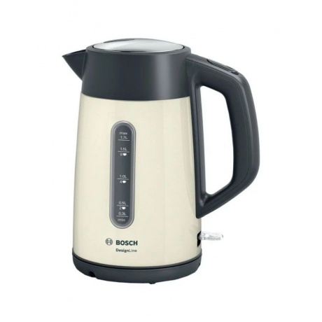 Чайник электрический Bosch TWK4P437 бежевый/черный - фото 1