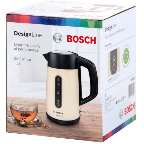 Чайник электрический Bosch TWK4P437 бежевый/черный - фото 10