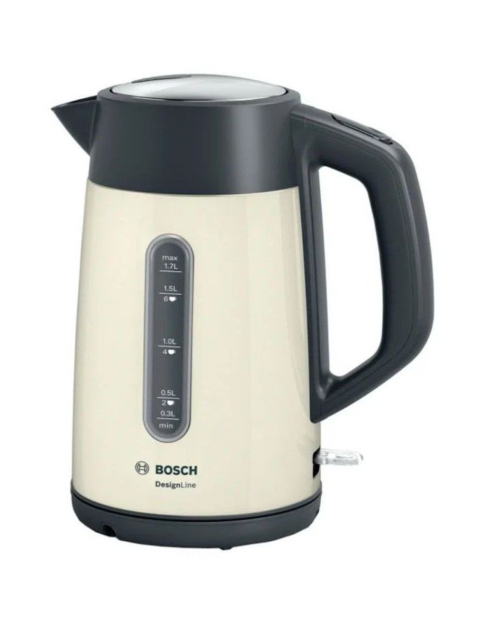 Чайник электрический Bosch TWK4P437 бежевый/черный