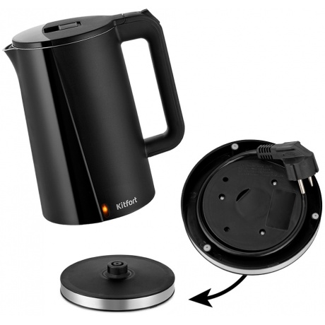 Чайник электрический Kitfort КТ-6612-1 черный - фото 4