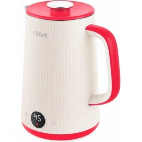 Чайник электрический Kitfort КТ-6197-1 бело-малиновый