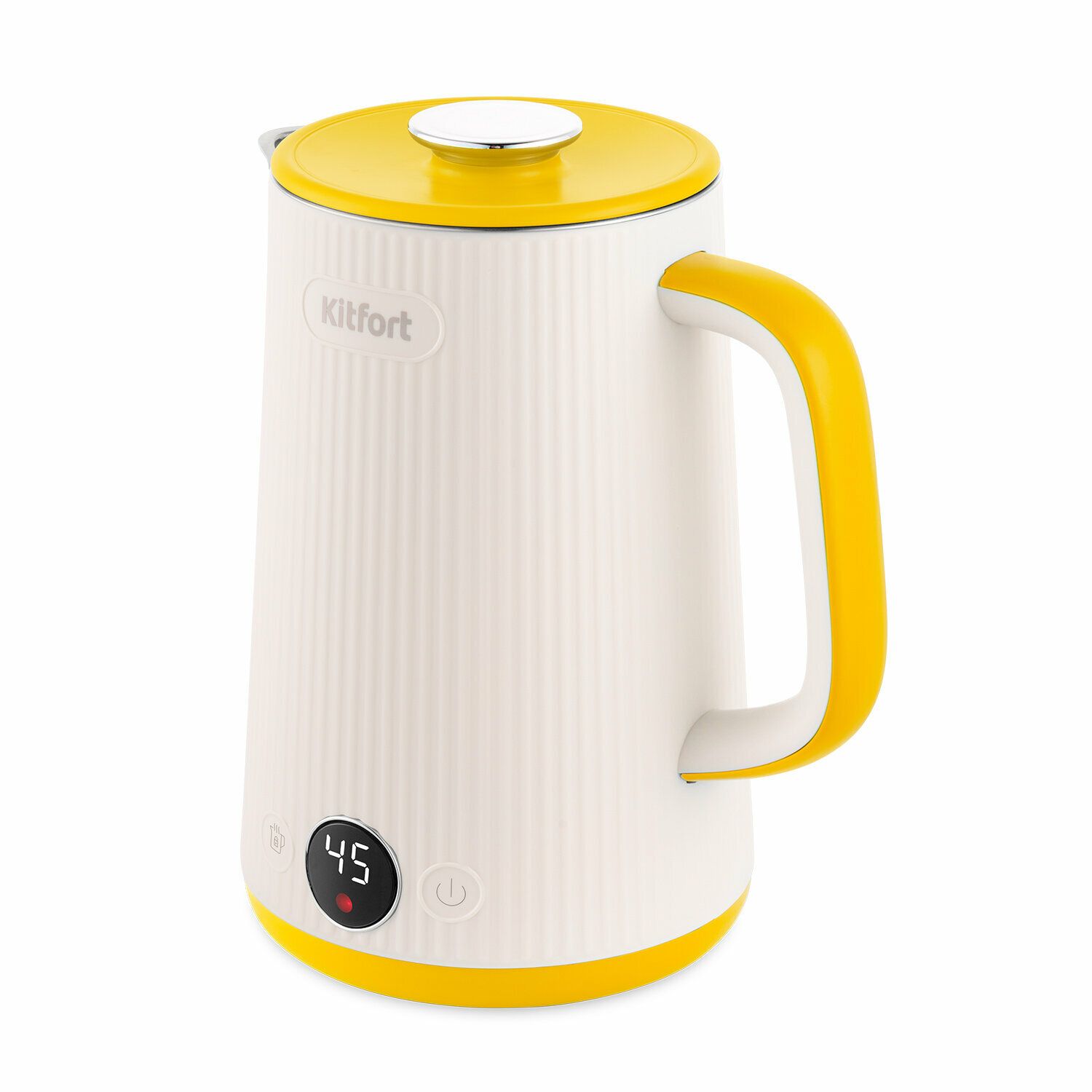 Чайник Kitfort КТ-6197-3 бело-желтый чайник романс 1 75 л