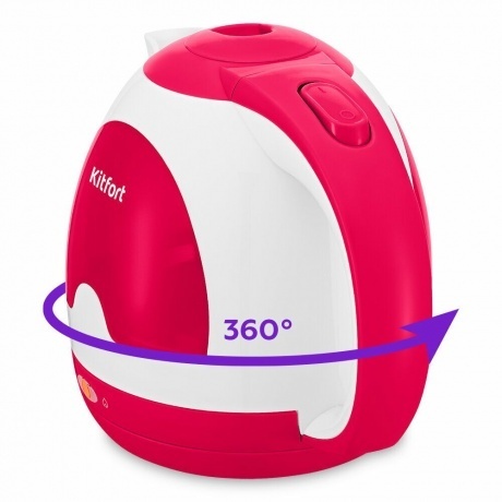 Чайник электрический Kitfort КТ-6607-1 бело-малиновый - фото 6