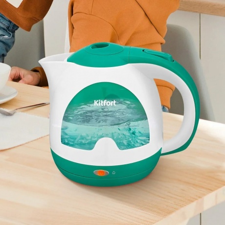 Чайник электрический Kitfort КТ-6607-2 бело-зеленый - фото 2