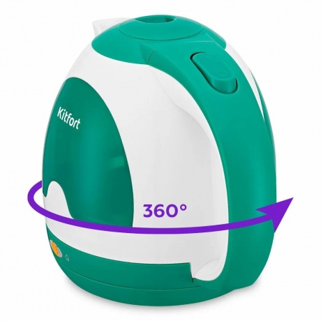 Чайник электрический Kitfort КТ-6607-2 бело-зеленый - фото 6