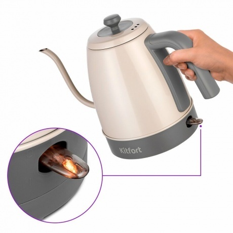 Чайник электрический для варки кофе Kitfort КТ-6614 - фото 4