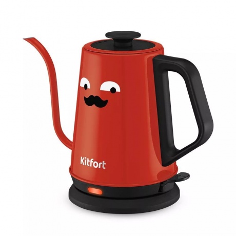 Чайник для варки кофе Kitfort КТ-6194-1 черно-красный - фото 1