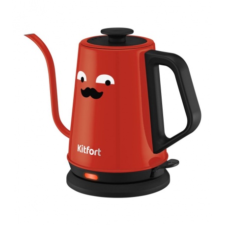 Чайник для варки кофе Kitfort КТ-6194-1 черно-красный - фото 3