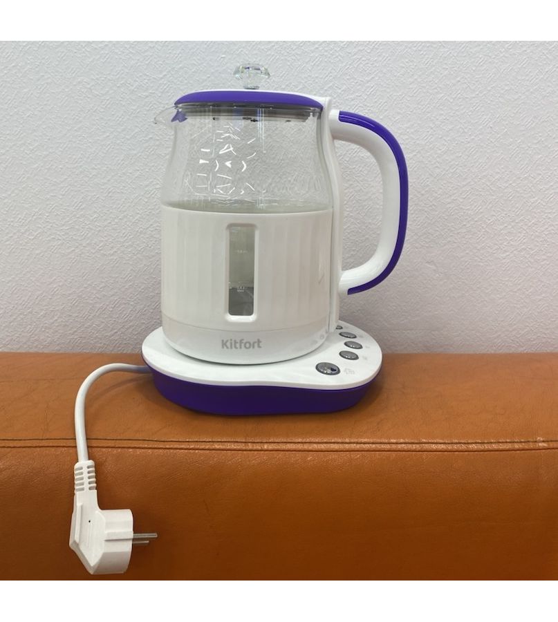 Чайник электрический Kitfort КТ-6129-1 фиолетовый хорошее состояние; - фото 2