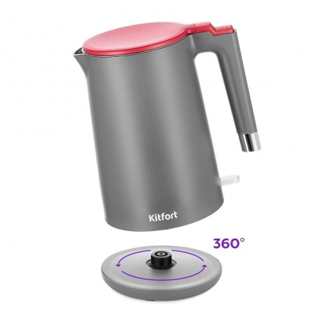 Чайник электрический Kitfort КТ-6662-2 серый - фото 7