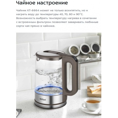 Чайник электрический Kitfort КТ-6664 - фото 13