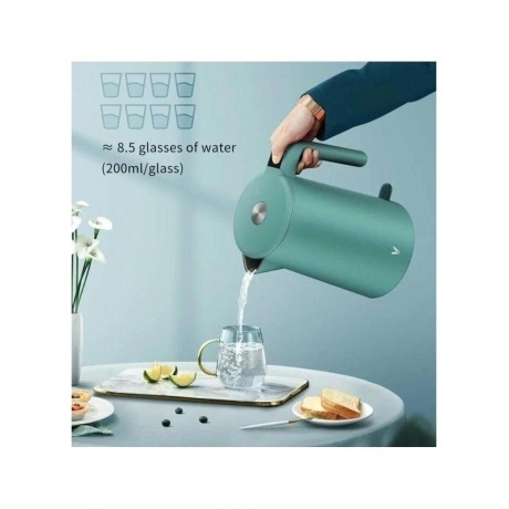 Чайник электрический Viomi Double-Layer Kettle Green V-MK171B - фото 7