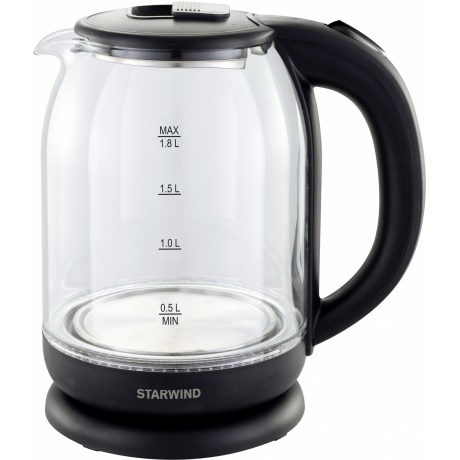 Чайник электрический Starwind SKG1779 1.8л. 1700Вт прозрачный/че...