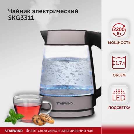 Чайник электрический StarWind SKG3311 - фото 15