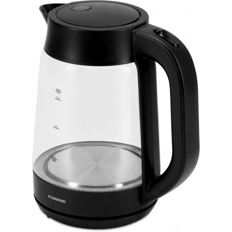 Чайник электрический Starwind SKG4030 1.7л. 2200Вт черный корпус: стекло/пластик - фото 17